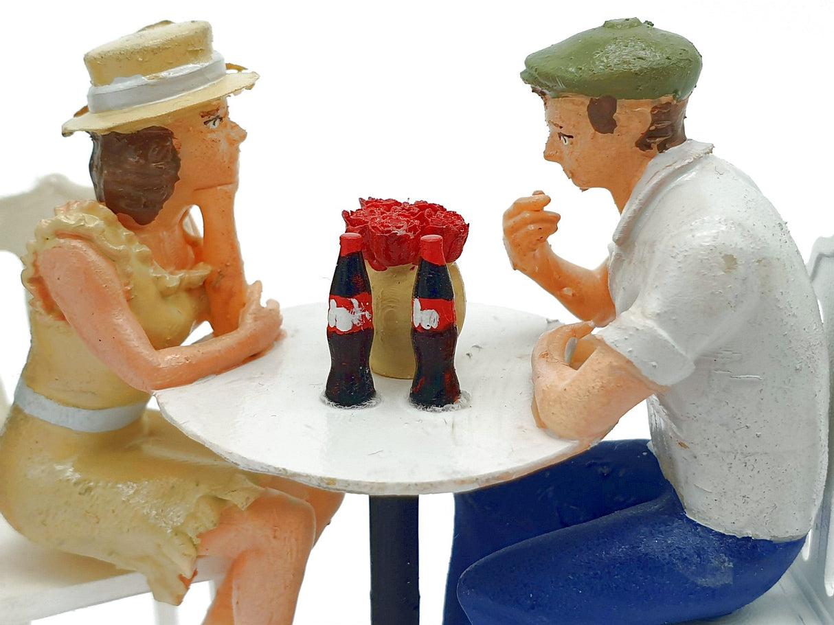 G escala 1:22,5 figuras Iberplace 40008 Personas sentadas Cafeteria Set modelismo