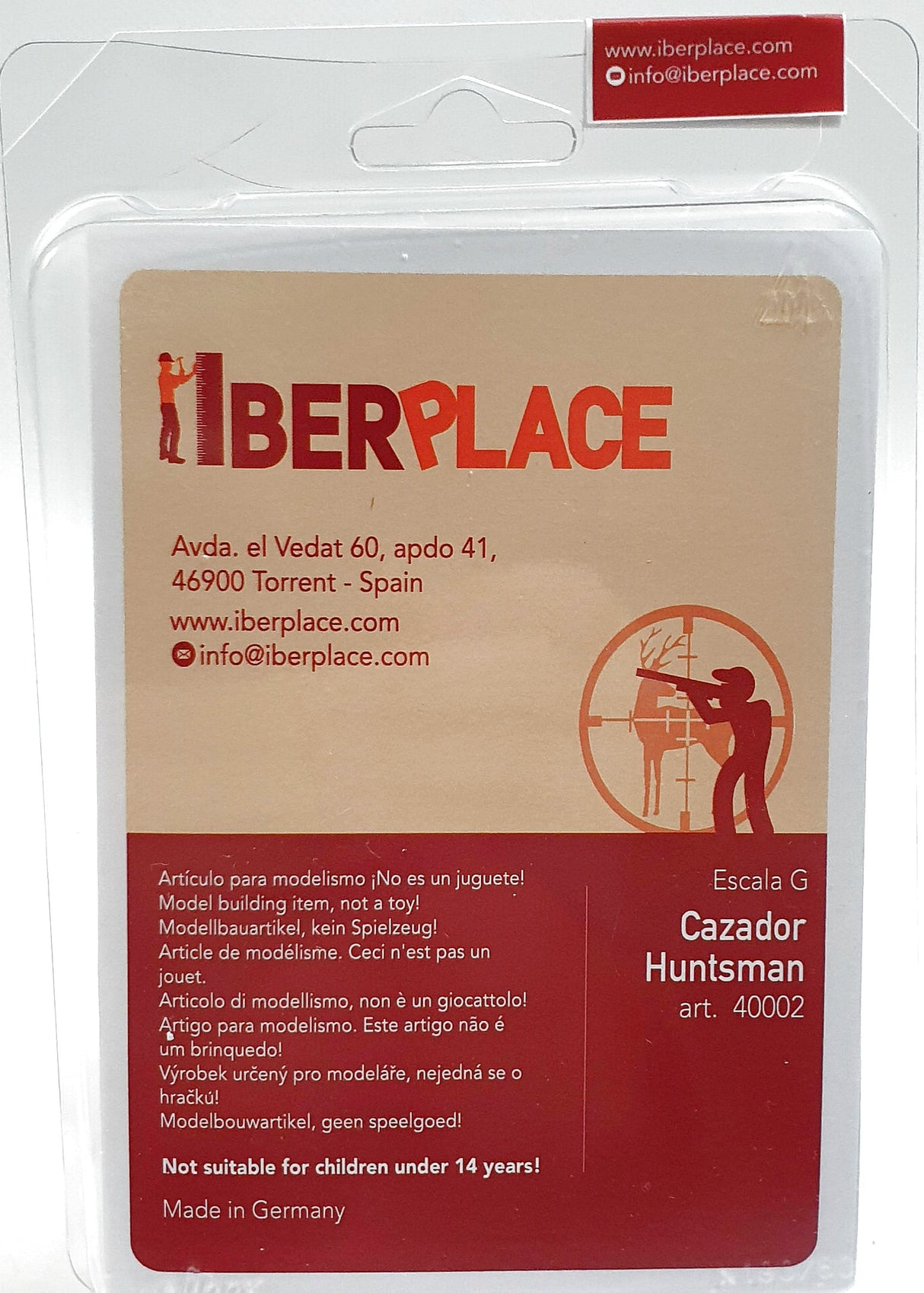 G escala figuras Iberplace 40002 Cazador modelismo