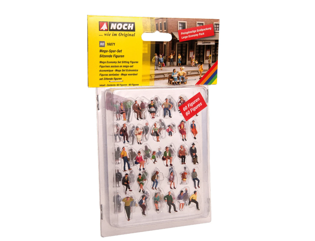 Noch 16071 Mega Economy Set gente sentada H0 escala 1:87 ho 00