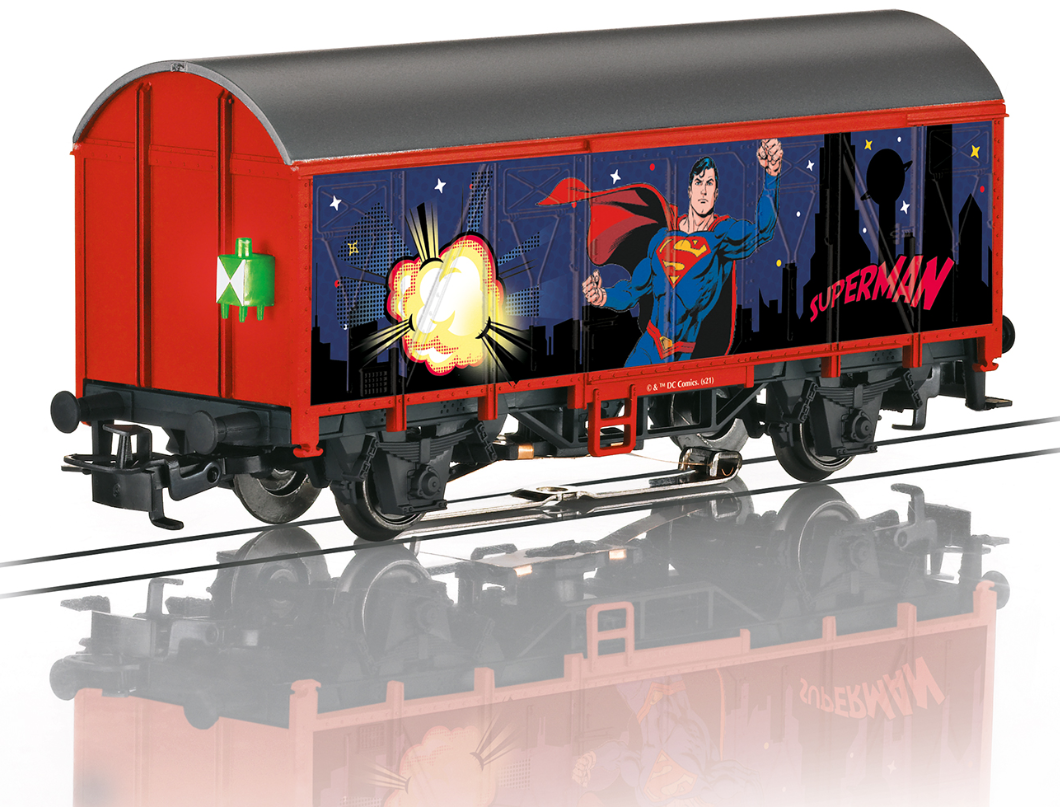 H0 1:87 escala Märklin 44825 Start up vagón de mercancías cubierto "Superman"