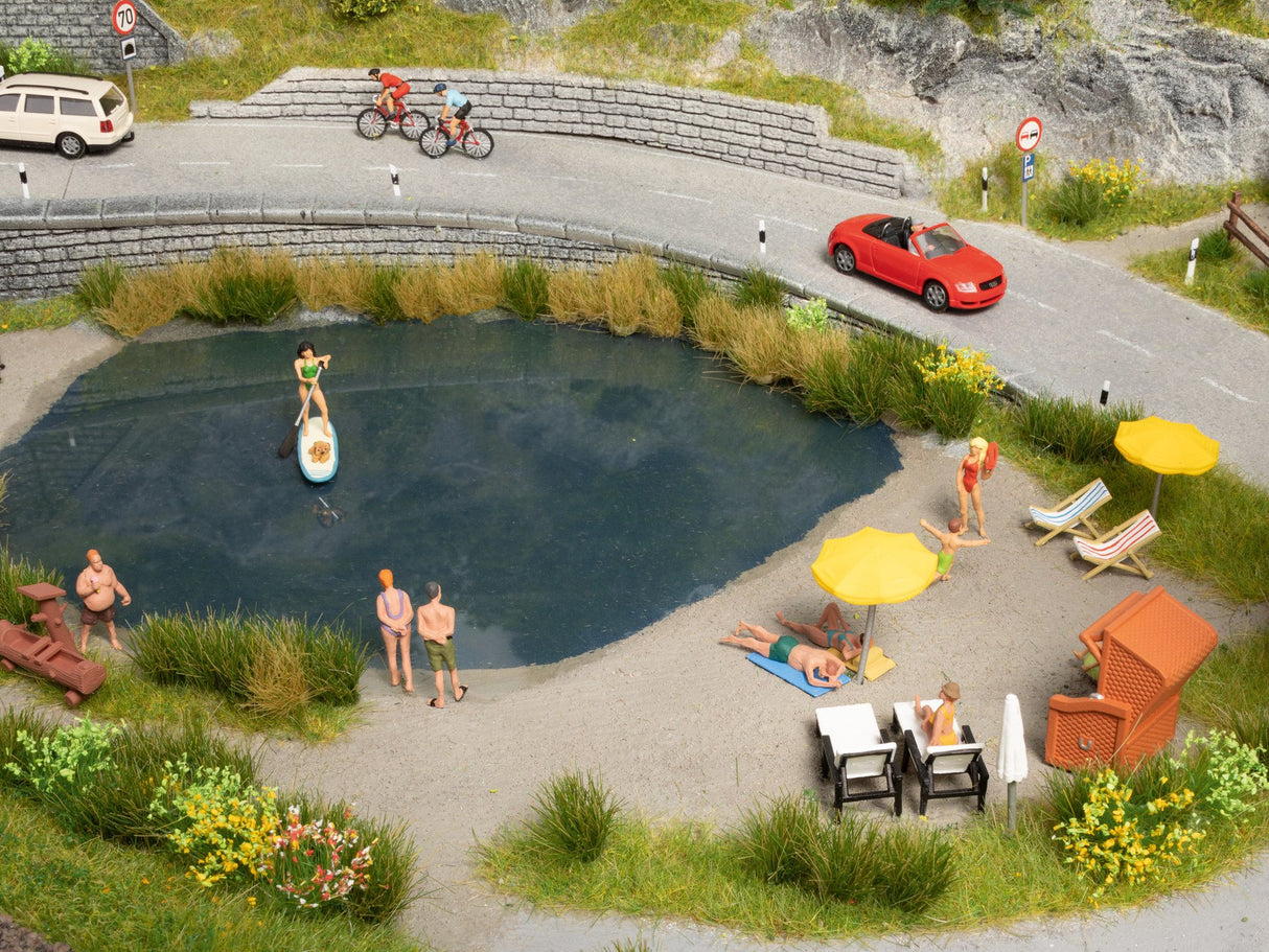 Noch 16205 Set de figuras en el lago para el baño escala H0 1:87 ho 00