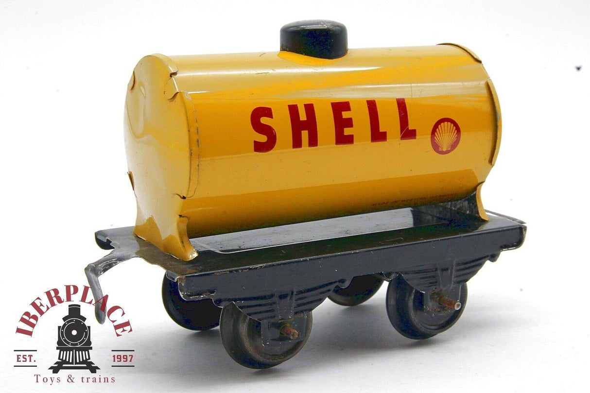 Vagón Cisterna Shell en chapa vagón mercancias 1:45 escala 0 Modelismo ferroviario