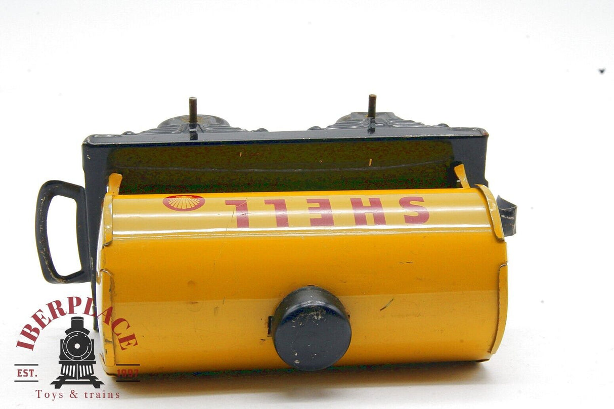 Vagón Cisterna Shell en chapa vagón mercancias 1:45 escala 0 Modelismo ferroviario
