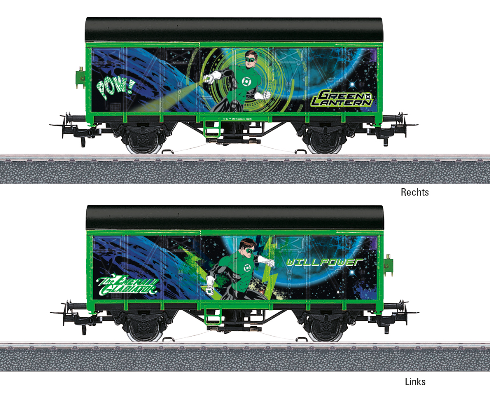 H0 1:87 escala Märklin 44830 Start up Vagón de mercancías cubierto Green Lantern