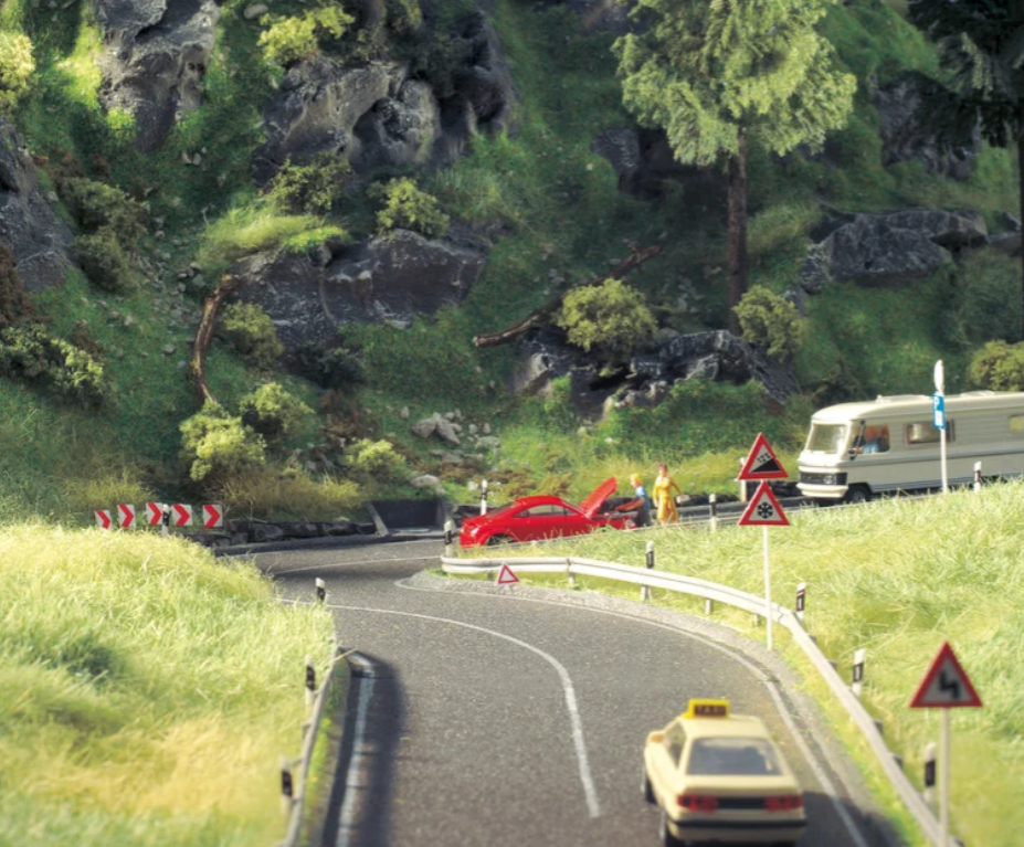 H0 1:87 escala Noch 60709 lamina de carretera 1m largo 66 mm ancho