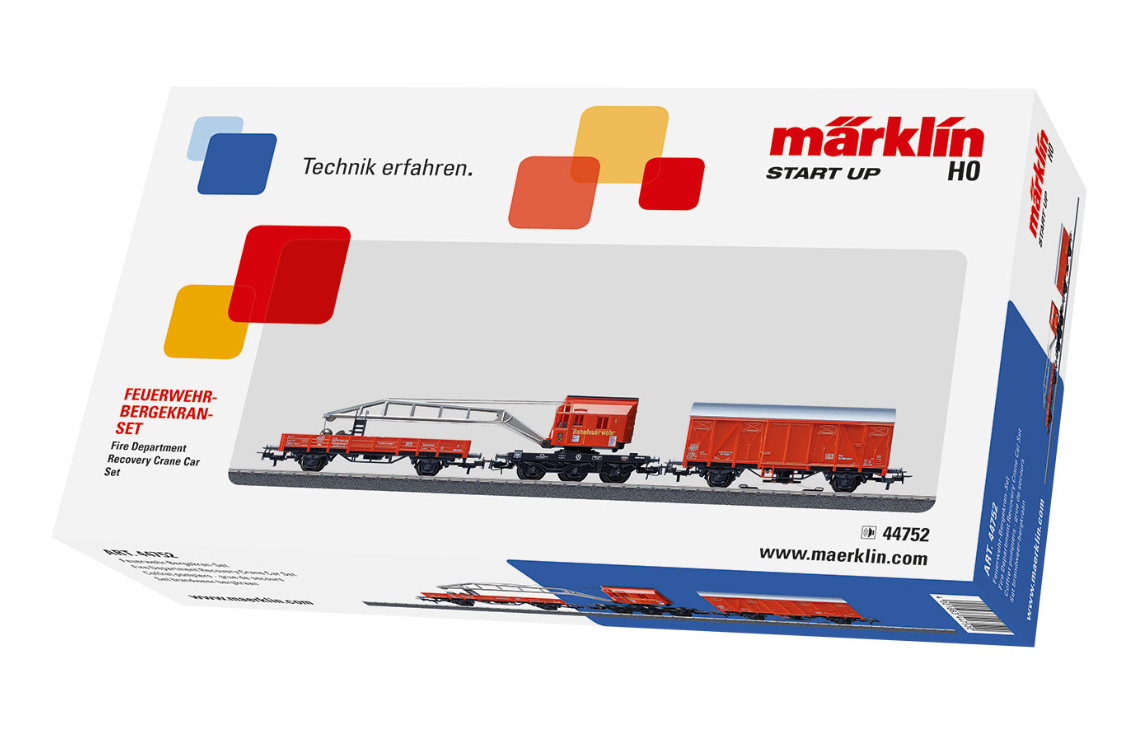 H0 1:87 escala Märklin 44752 Digital Sound Mfx Set de grúa de rescate de bomberos DB
