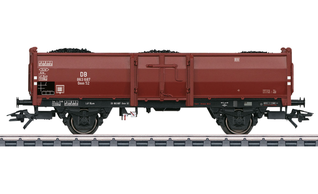 H0 1:87 escala Märklin 46057 Vagón de mercancías abierto Omm 52 DB 864 120