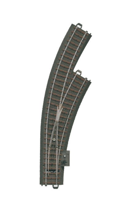 H0 1:87 escala Märklin 20672 Desvío en curva a la derecha tipo C