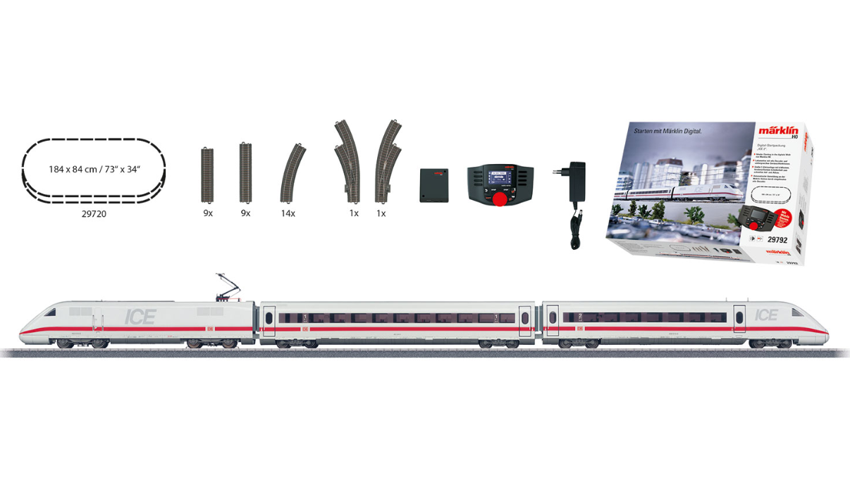H0 1:87 Märklin 29792 Caja de iniciación en digital "ICE 2 DB