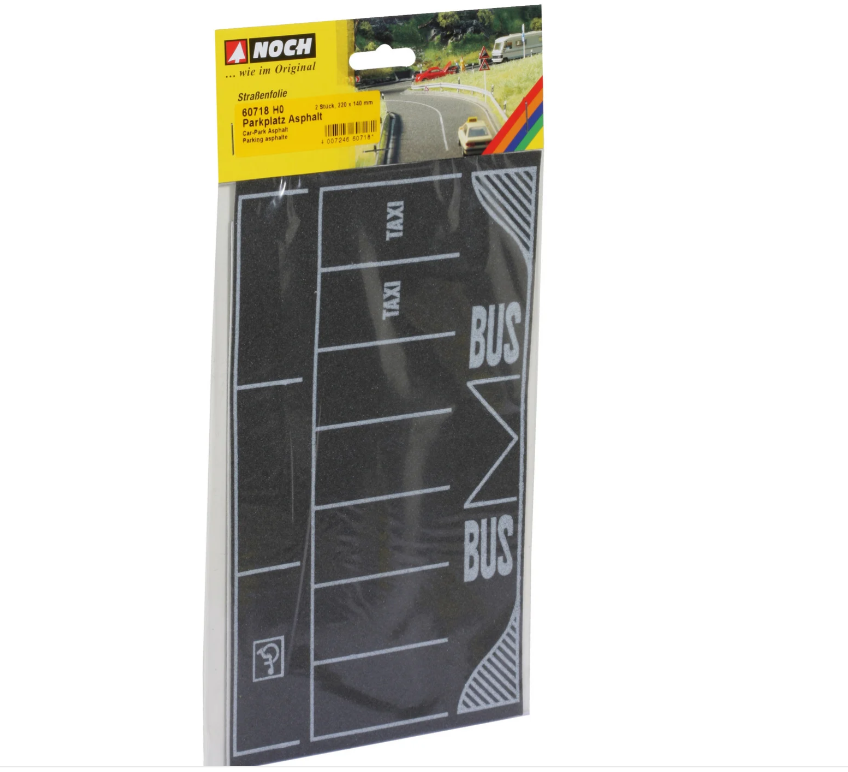 H0 1:87 escala Noch 60718 Aparcamiento 2 piezas 220 x 140 mm