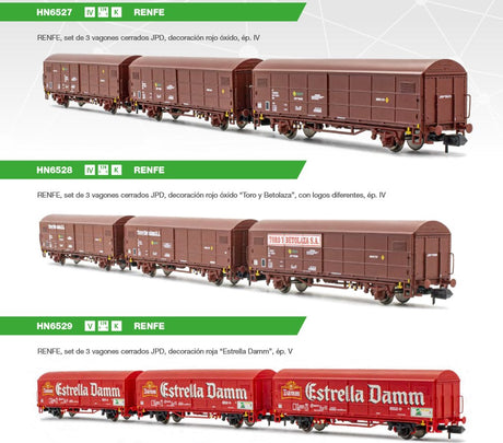 Vagones JPD-700000 - Cerrados de  Paredes Deslizantes