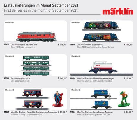 Fotos y números de artículo de las novedades Märklin, Trix y LGB