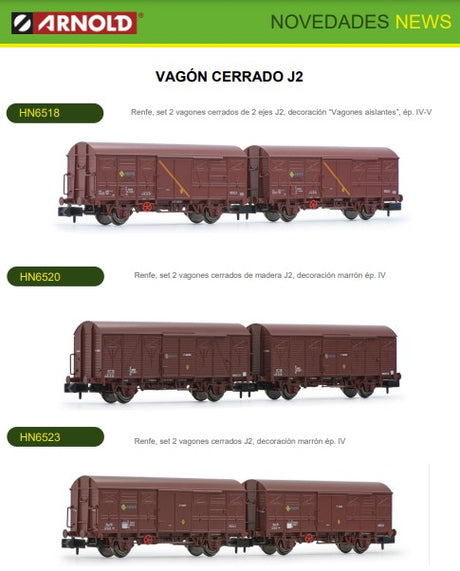 NOVEDADES NEWS Arnold escala N 1:160 RENFE vagones mercancías