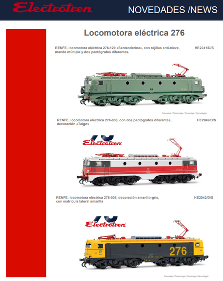 ¡Últimas Unidades! La Mítica RENFE 276 «Santanderina» de Electrotren – Novedad H0 2026