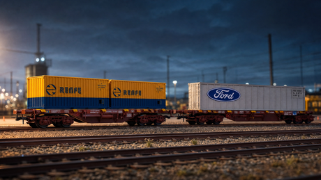 Electrotren HE6101 & HE6102 – Vagón Portacontenedores RENFE MMC3 Escala H0: Novedad 2026
