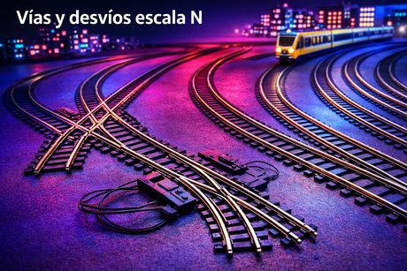 Vías y desvíos escala N