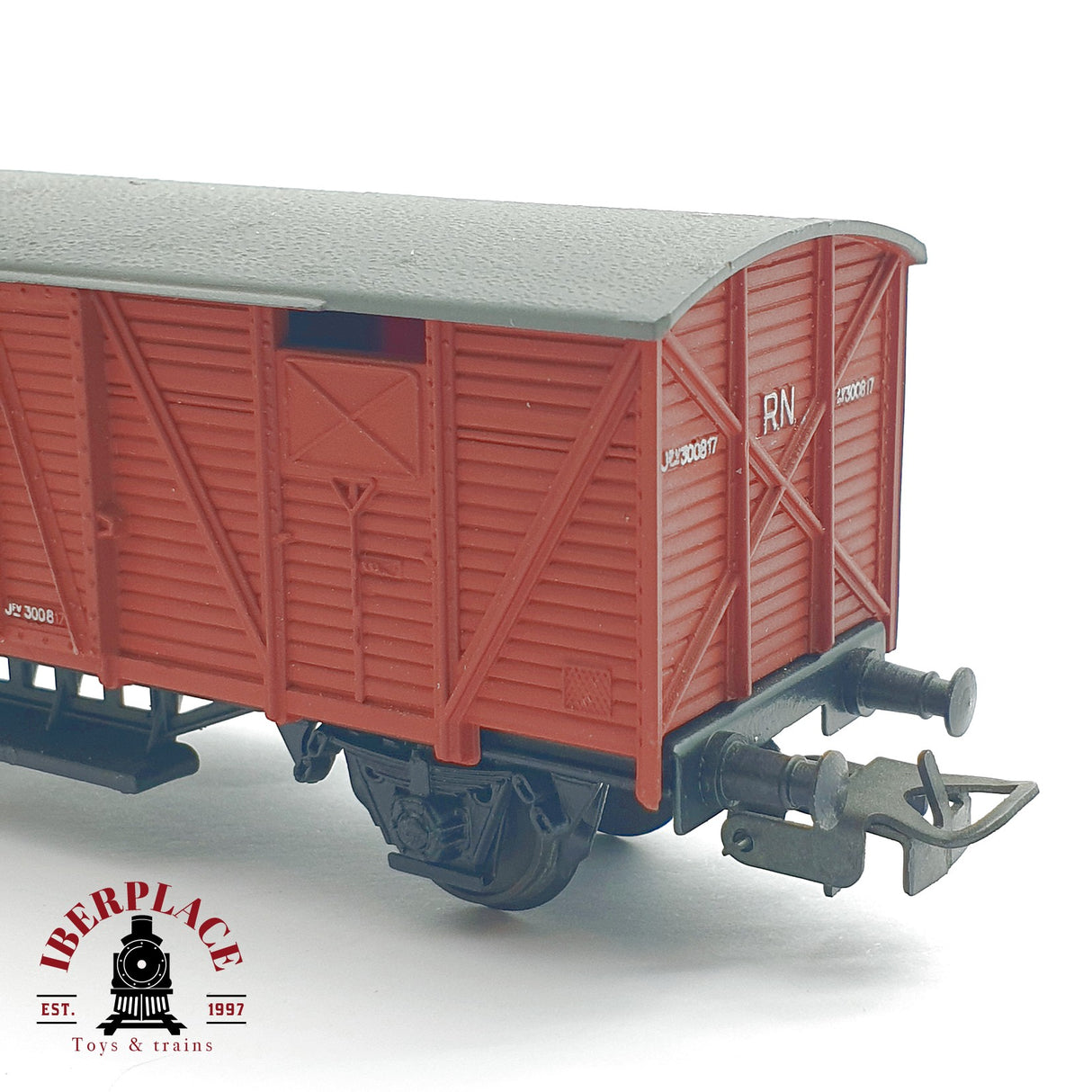 ♻️ Segunda Mano - Electrotren 1344 vagón mercancía cerrado RENFE J-3 H0 escala 1:87