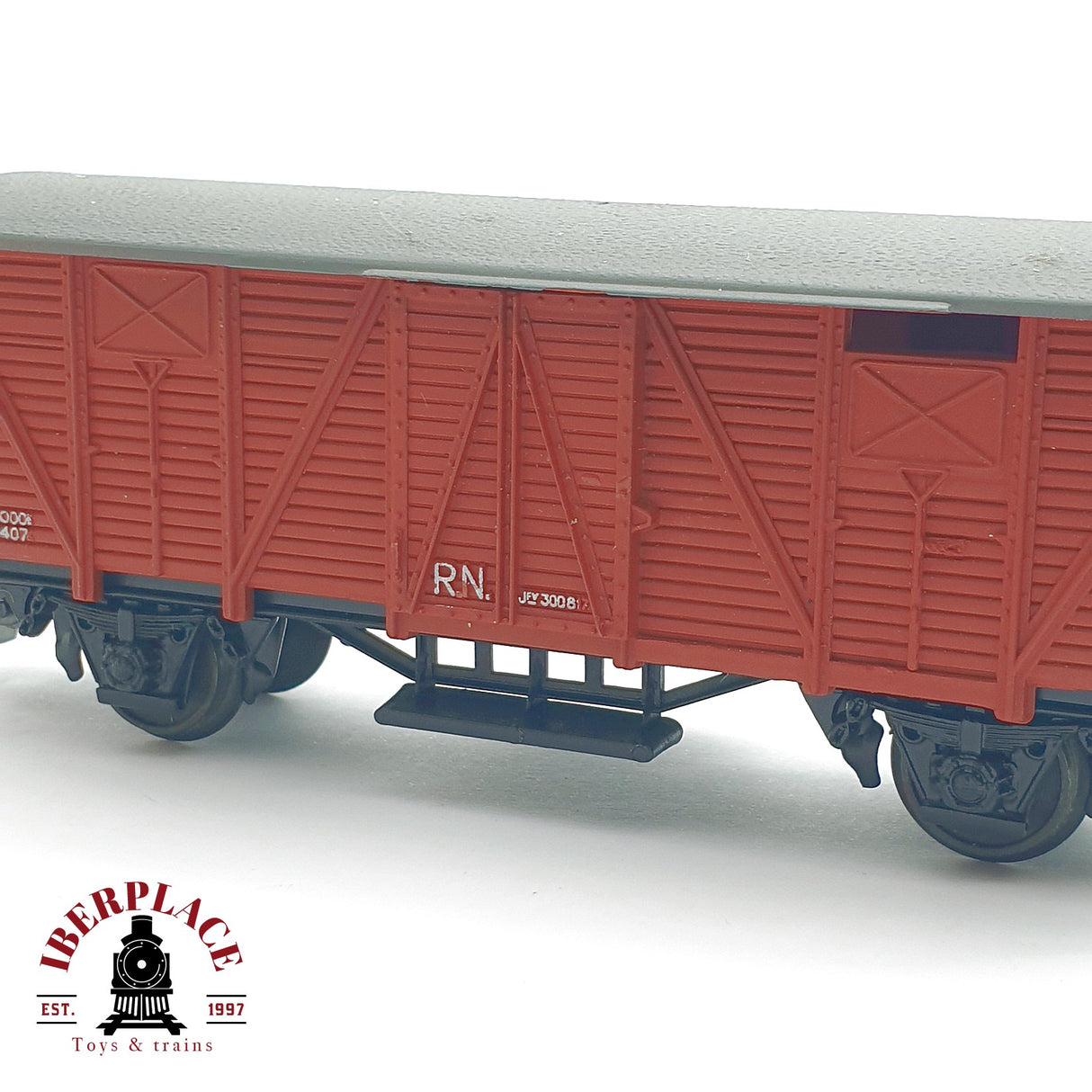 ♻️ Segunda Mano - Electrotren 1344 vagón mercancía cerrado RENFE J-3 H0 escala 1:87