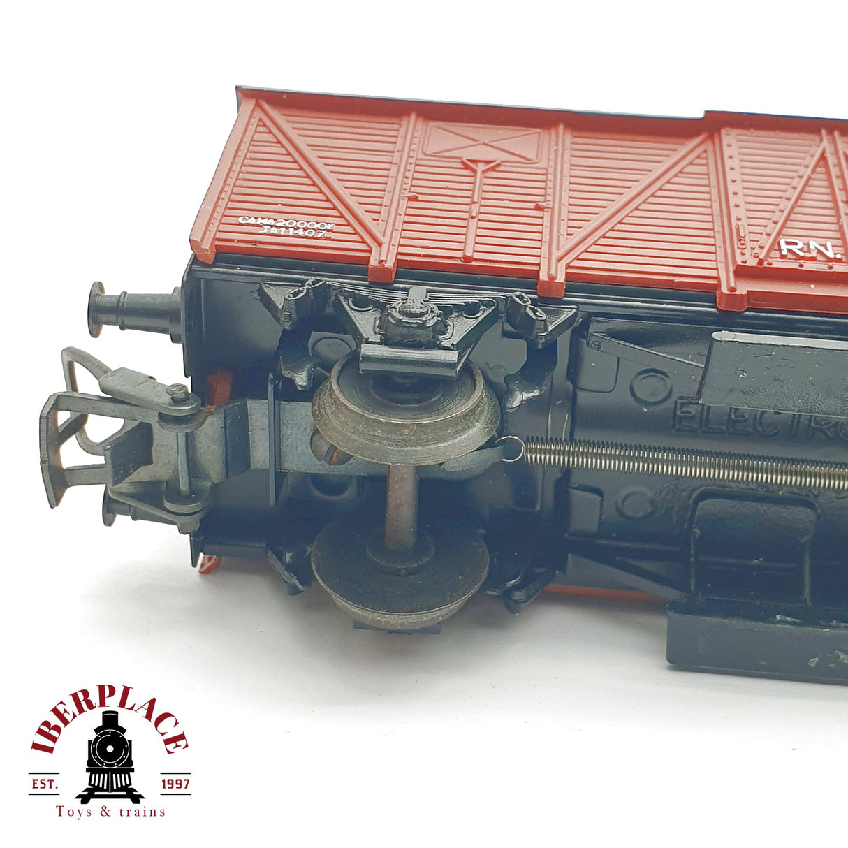 ♻️ Segunda Mano - Electrotren 1344 vagón mercancía cerrado RENFE J-3 H0 escala 1:87