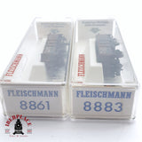 ♻️ 2da mano -  2x Fleischmann 8861 8883 vagones de borde alto München N escala 1:160