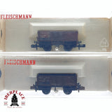 ♻️ 2da mano -  2x Fleischmann 8860 8827 vagones de borde alto K.Sächs.Sts.EB N escala 1:160