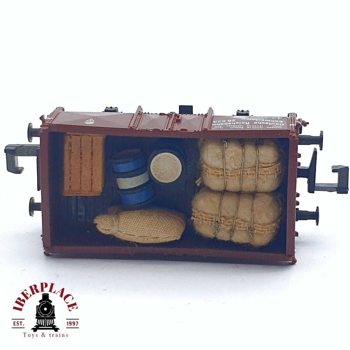 ♻️ 2da mano - Fleischmann 8208 vagón con carga bultos DR 26 538 N escala 1:160