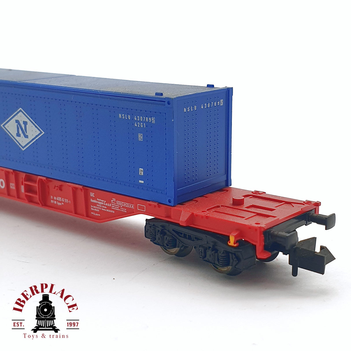 ♻️ 2da mano - Fleischmann 8249 vagón contenedor CARGO DB N escala 1:160