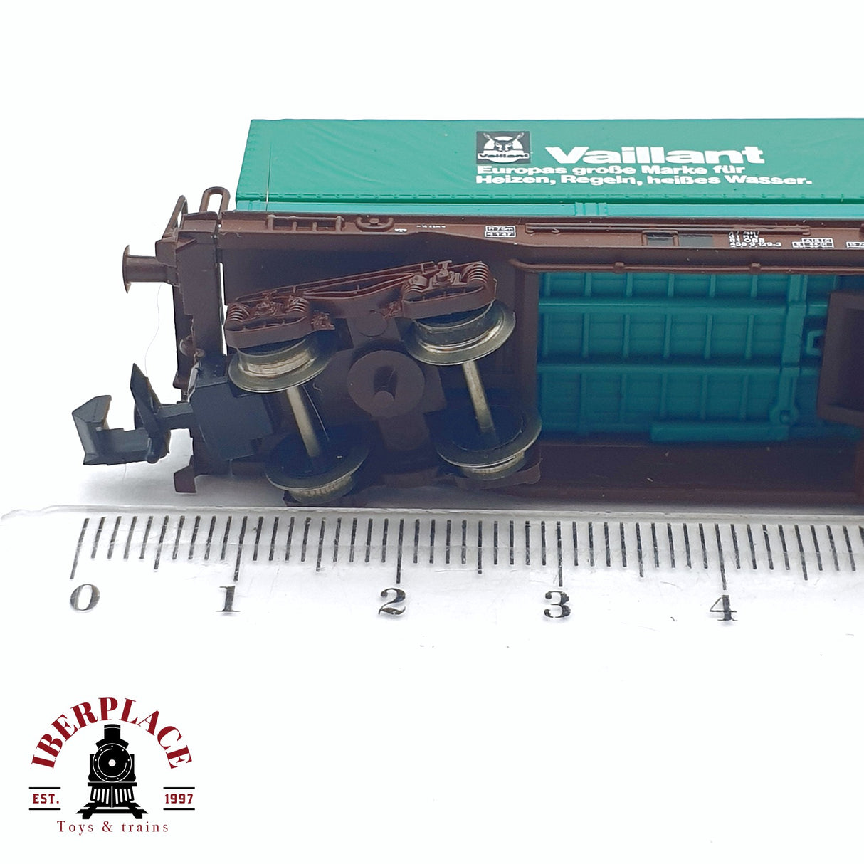 ♻️ 2da mano - Roco 25290 vagón plataforma con contenedor ÖBB Vaillant N escala 1:160