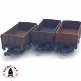 ♻️ 2da mano -  3x Fleischmann 8208 vagones de borde alto DR N escala 1:160