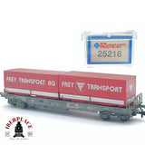 ♻️ 2da mano - Roco 25216 vagón Frey Transport Hupac SBB CFF N escala 1:160