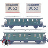 ♻️ 2da mano - 2x Fleischmann 8062 vagón pasajeros DB clase 2 N escala 1:160