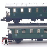 ♻️ 2da mano - 2x Fleischmann 8062 vagón pasajeros DB clase 2 N escala 1:160