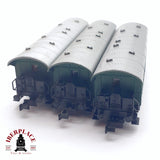 ♻️ 2da mano - 3x Fleischmann 8062K vagón pasajeros DB clase 2 N escala 1:160