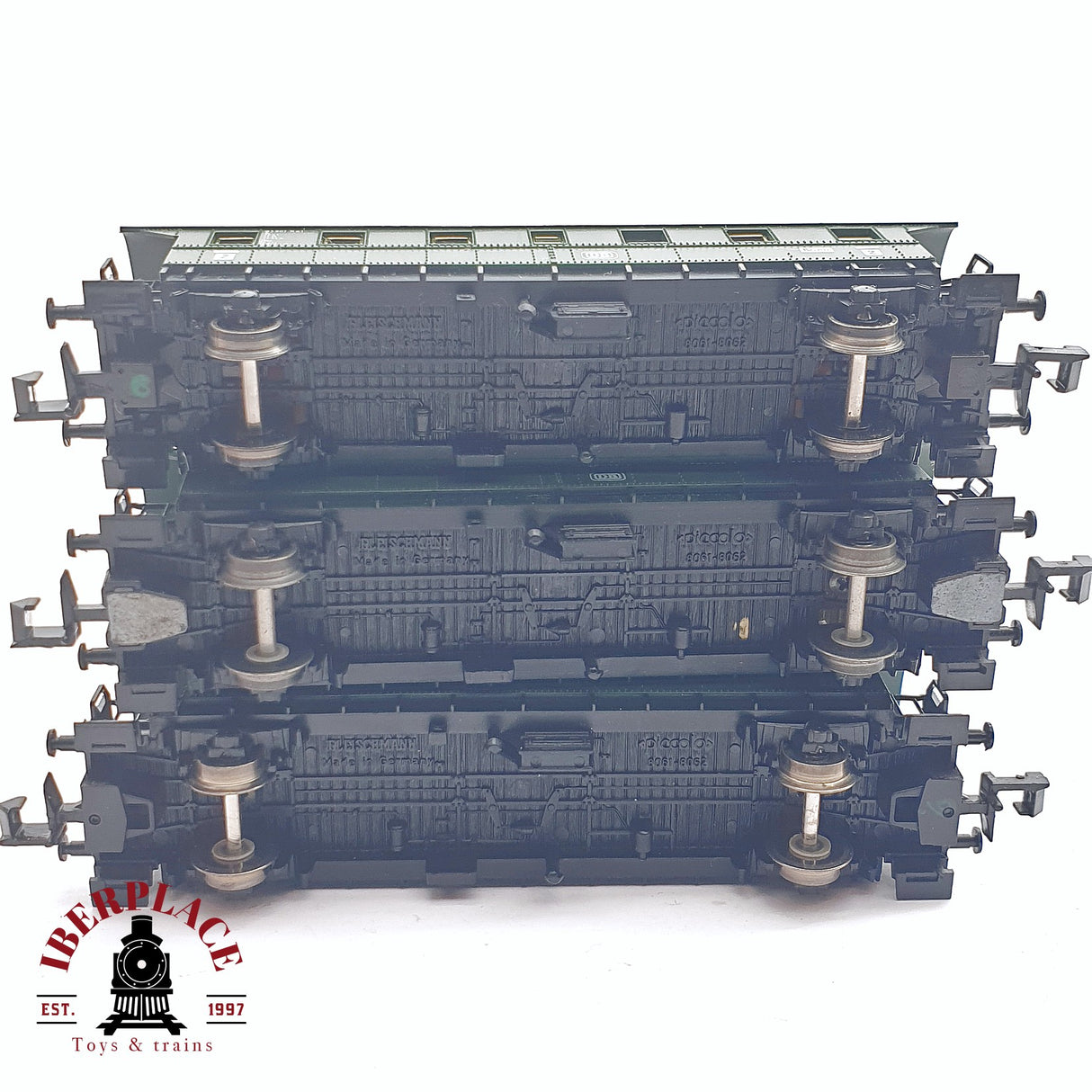 ♻️ 2da mano - 3x Fleischmann 8062K vagón pasajeros DB clase 2 N escala 1:160