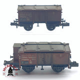 ♻️ 2da mano - 2x Fleischmann 8214 8213 vagones mercancía cerrado DR N escala 1:160