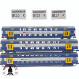 ♻️ 2da mano - 3x Fleischmann vagones pasajero de doble piso clase 1-2 SBB CFF N escala 1:160