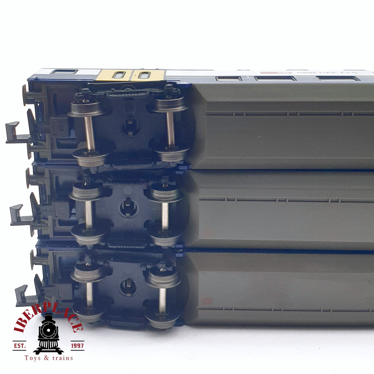 ♻️ 2da mano - 3x Fleischmann vagones pasajero de doble piso clase 1-2 SBB CFF N escala 1:160