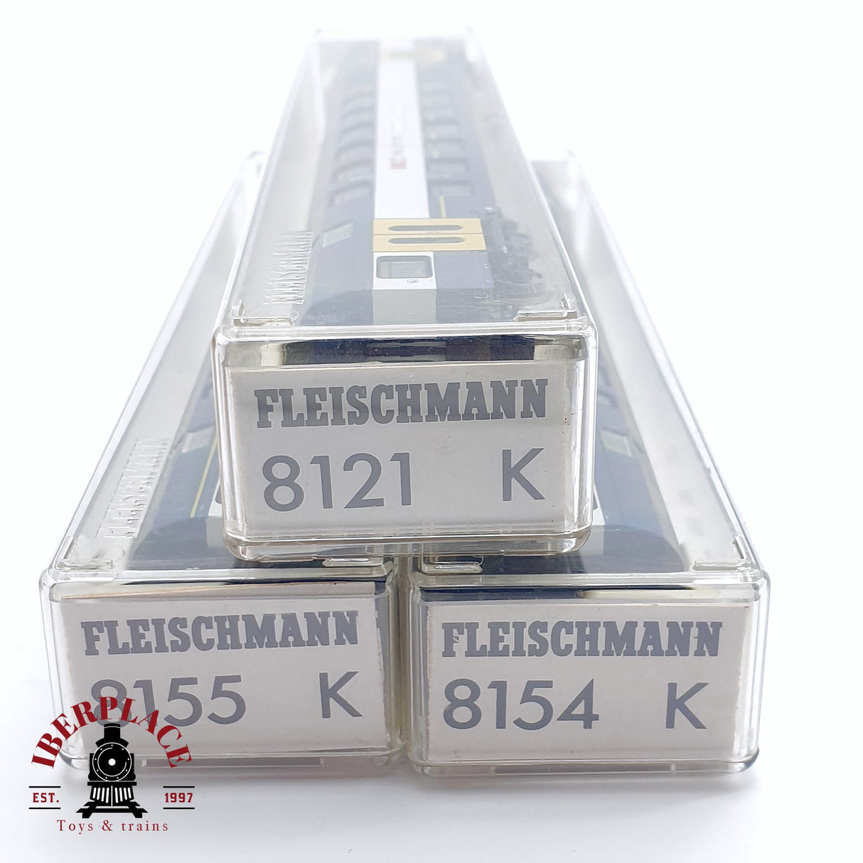 ♻️ 2da mano - 3x Fleischmann vagones pasajero de doble piso clase 1-2 SBB CFF N escala 1:160