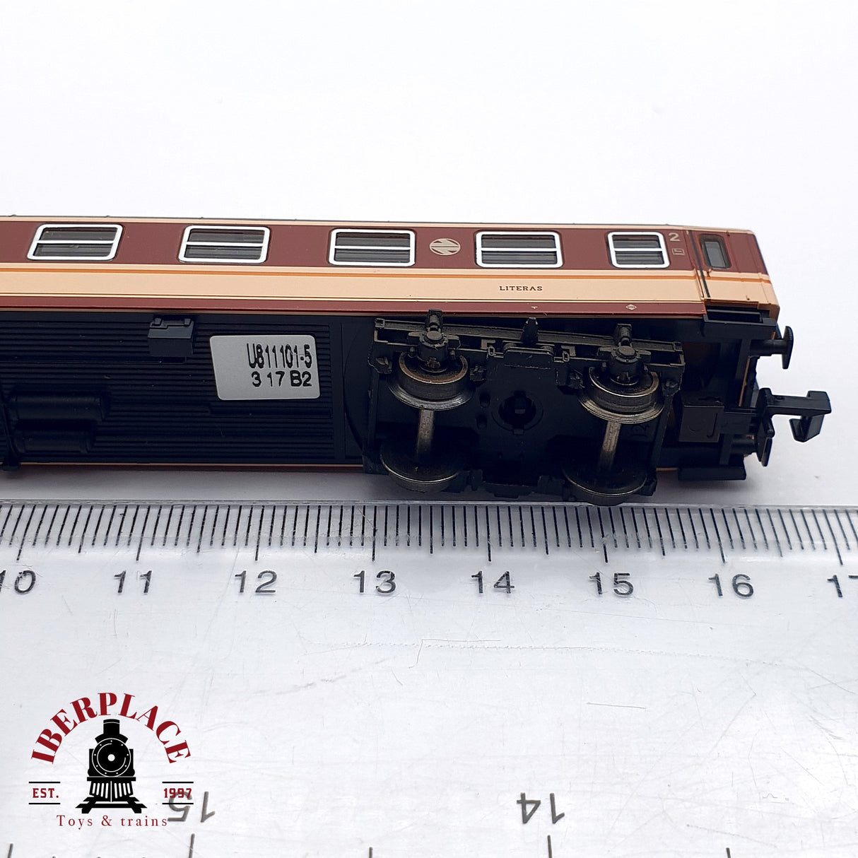 ♻️2. mano - Fleischmann vagón literas serie 8000 decoración estrella RENFE N escala 1:160