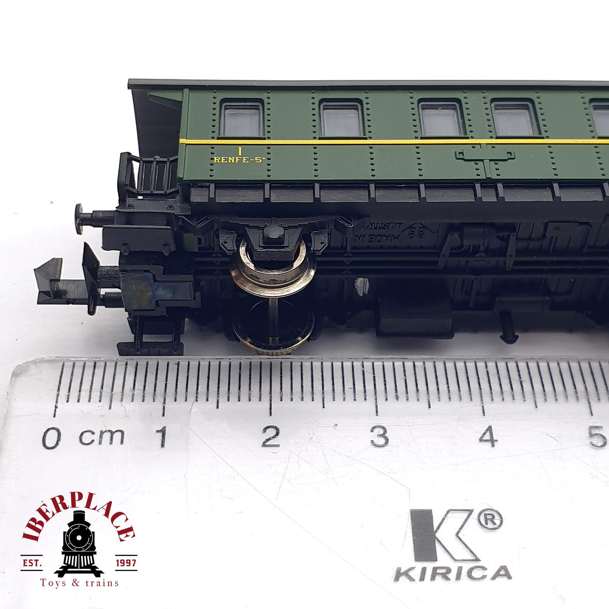 ♻️ Segunda mano - Roco 24413 vagón pasajeros RENFE A522 verde N escala 1:160 1/2