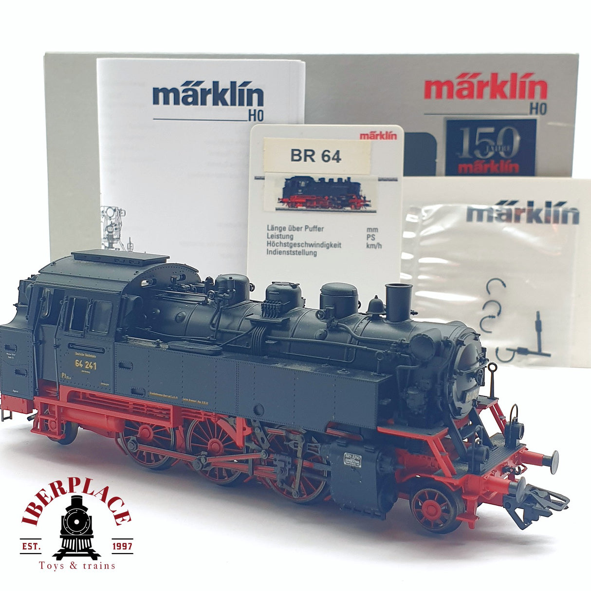 ♻️ 2da mano - Märklin 39642 Digital Locomotora de vapor DR 64 241 con sonido H0 escala 1:87