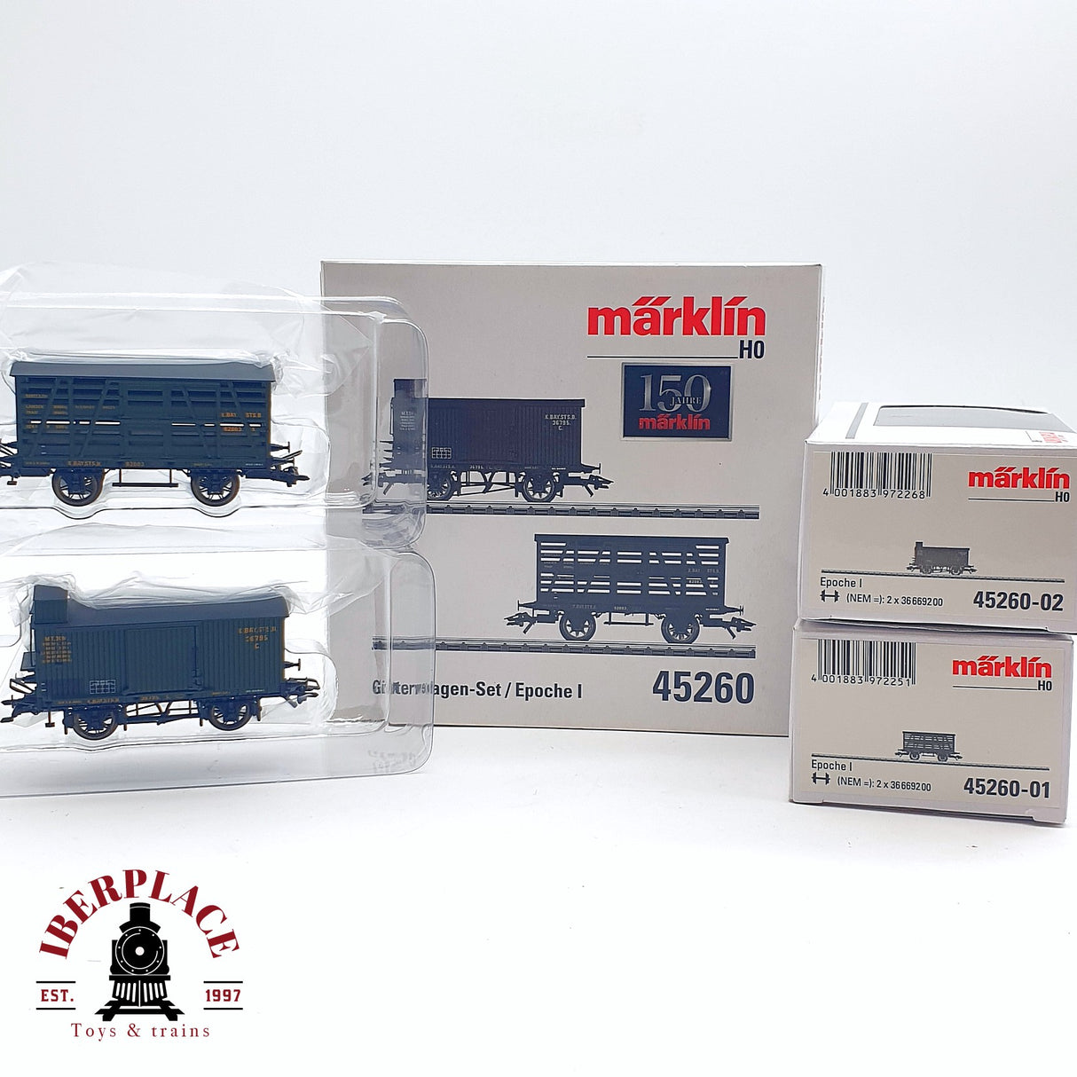 ♻️ 2da mano - Märklin 45260 set mercancias K.Bay.Sts.B 150 años H0 escala 1:87