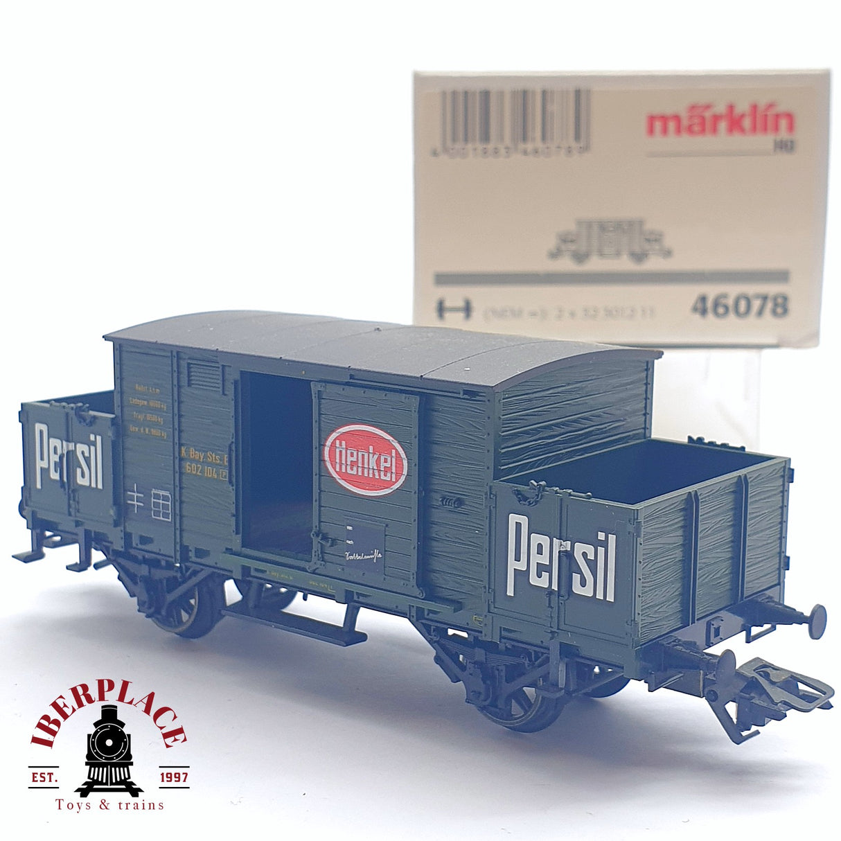 ♻️ 2da mano - Märklin 46078 vagón mercancias Persil Henkel K.Bay.Sts.B H0 escala 1:87