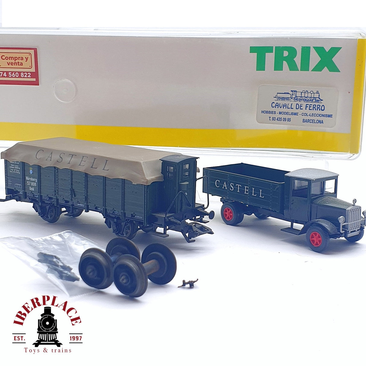 ♻️ 2da mano - Trix 46061 vagón central con compartimentos Castell H0 escala 1:87