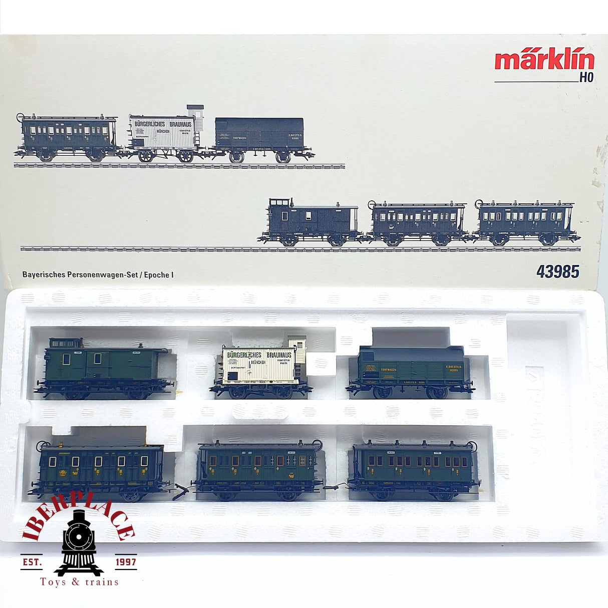 ♻️ 2da mano - Märklin 43985 Set de pasajeros Bayerisches Epoca I H0 escala 1:87