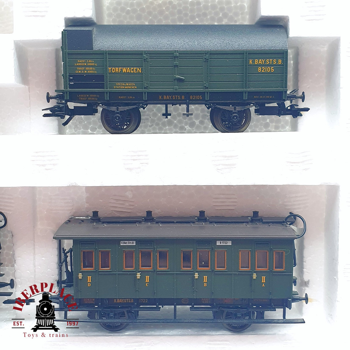 ♻️ 2da mano - Märklin 43985 Set de pasajeros Bayerisches Epoca I H0 escala 1:87