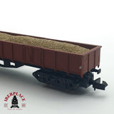 ♻️ IBERTREN vagón con carga de gravilla RENFE RN Rojo oxido N escala 1:160