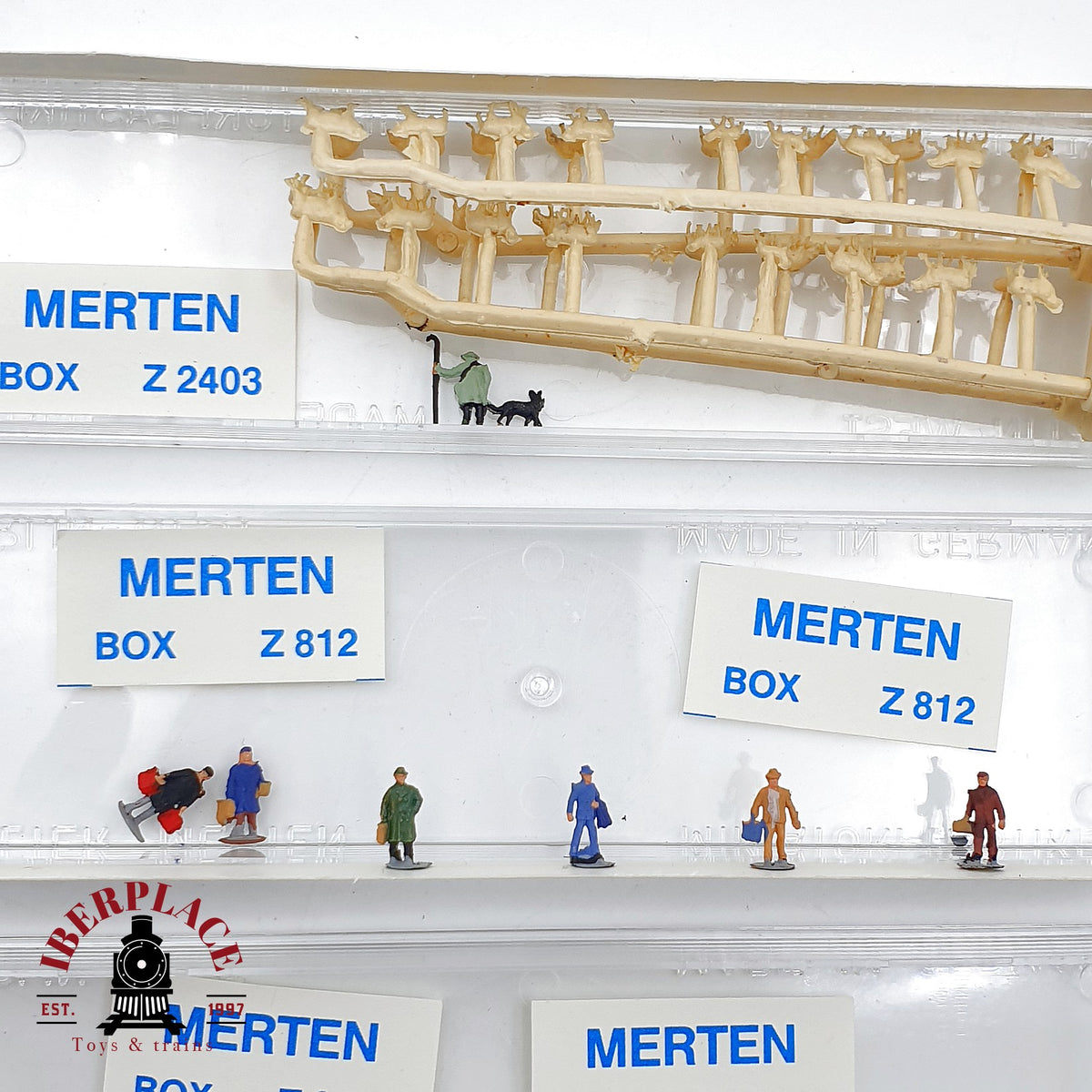 ♻️ 🚂 Merten Z2403 Z812 Z2180 lote figuras ovejas viajeros peatones Z 1:220