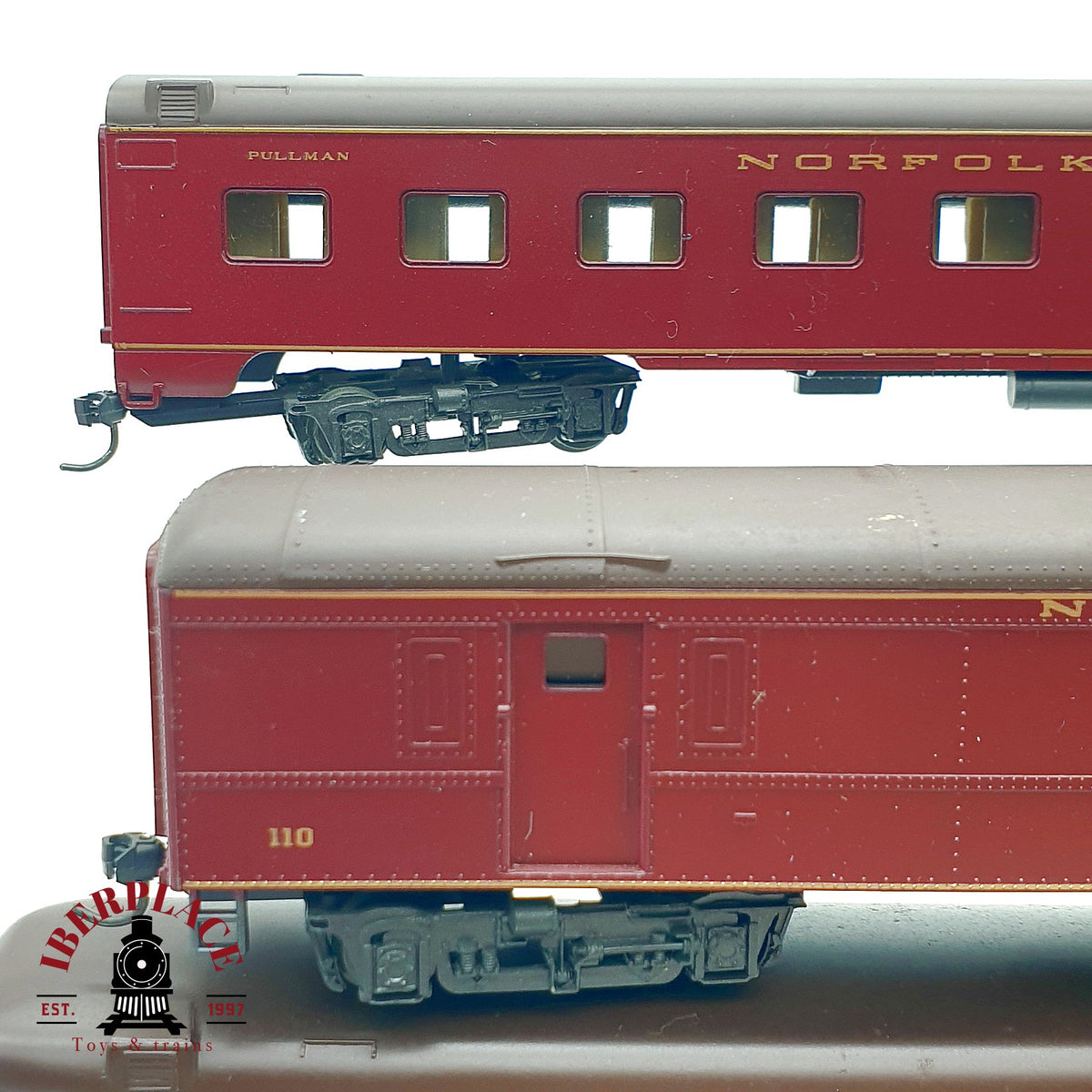 ♻️ 🚂 Rivarossi 4x vagones Norfolk and Western N&W Vista Dome Mail DC Escala H0 1:87