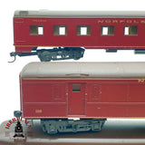 ♻️ 🚂 Rivarossi 4x vagones Norfolk and Western N&W Vista Dome Mail DC Escala H0 1:87